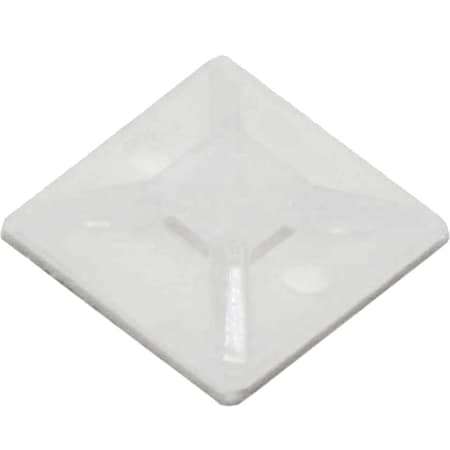 Quest Technology International Nylon Cable Tie Mounts, Natural - 1'' Self Adhesive, 100Pk NWT-9102